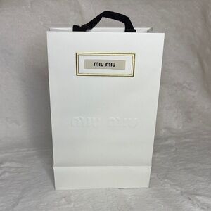 Miu Miu White and Black Gift Bag